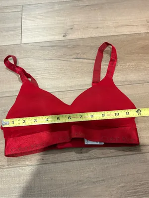 Calvin Klein Logo‎ Modern Cotton Bra metallic red size small thumbnail 8