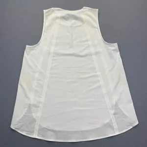 Athleta White High Neck Sleeveless Activewear Tank Top Size M Solid Relaxed thumbnail 5