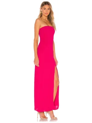 superdown Asher Strapless Dress in Pink thumbnail 3