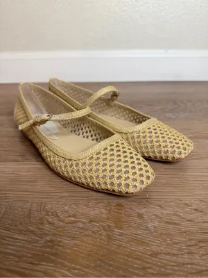 NWT Dolce Vita Reyes Natural Woven Raffia Mary Jane Ballet Flas, Size 5.5 thumbnail 5