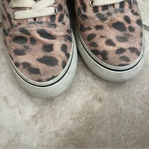 RE/DONE Low Top Skate Sneakers Faded Leopard Print Canvas Size 37 Pre Owned‎ thumbnail 8