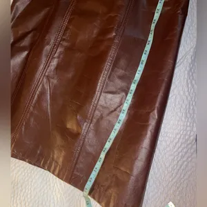 Vintage Avanti Brown Leather Trench Coat from the 1970’s Size Small thumbnail 7