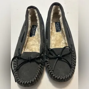 Sperry Top Sider Cushion Gray Suede Leather Moccasin Flat Slipper Size 9size 9 thumbnail 2