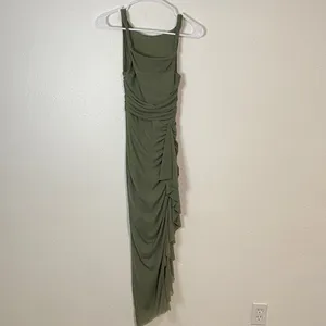Elegant Asymmetrical Green Dress Saints & Secrets Size XS thumbnail 3