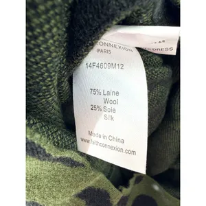 Faith Connexion Paris Wool Silk Leopard Camo‎ Jacquard Racerback Midi Dress L thumbnail 8