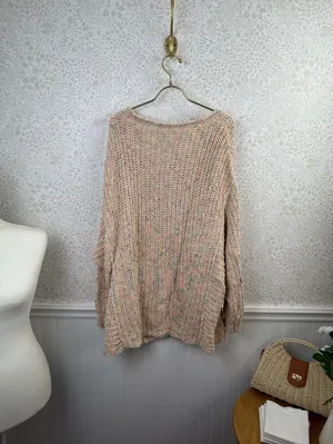 Free People Oversized Confetti Combo Neon Lights Sweater - Size - Small thumbnail 7