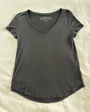 Aeropostale Black V-Neck Top thumbnail 1