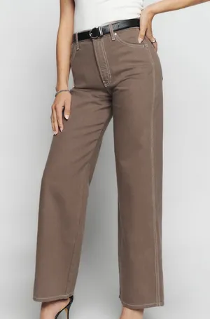 Reformation Cowboy High Rise Wide Leg Pant Size 29 thumbnail 1