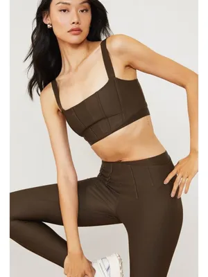 Alo Airlift High-Waist 7/8 Corset Leggings Espresso Hi-Rise Waisted Tights Pants thumbnail 9