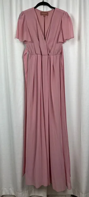 Jessakae Dusty Pink Eloise Chiffon Maxi Dress Sz.S thumbnail 1