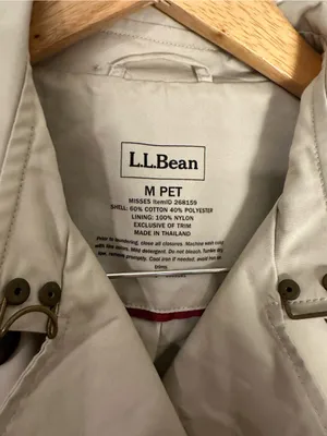 LL Bean tan trench coat medium petite Size undefined thumbnail 3