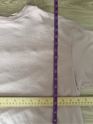 Vuori Women’s Large/XL Light Mauve Pink Short Sleeve Tee Oversized Relaxed thumbnail 4