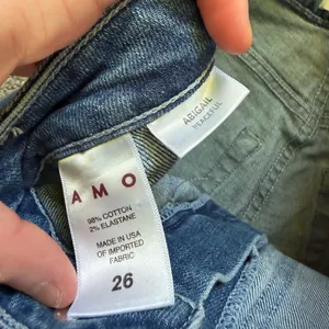 AMO Abigail Jeans in Peaceful Medium Wash Blue Patch Pocket Denim Size 26 thumbnail 14