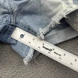 Miss Me Y2K Low Rise Signature Denim Jean Shorts Crochet Boho Festival Women 29 thumbnail 8