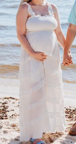 white dress maxi Size L thumbnail 2