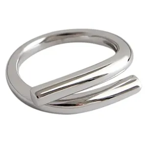 Unisex Solid Wrap 925 Sterling Silver‎ Band Ring, Adjustable thumbnail 4