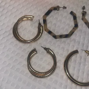 Earrings Leopard Print Resin Hoops & Gold Hoops Bundle thumbnail 2