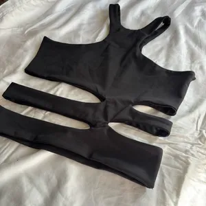 Edikted Black Maddy Cut-out Tank Top thumbnail 3