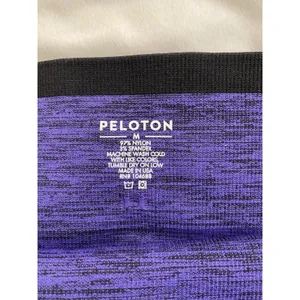 Peloton women’s seamless purple/black bike shorts size Medium Athletic Biker thumbnail 4