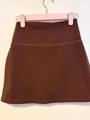 Girlfriend Collective Workout High Waist Flare Skort Skirt Brown Womens Size XS thumbnail 2