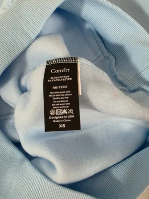 Comfrt Pastel Hoodie Mega – Baby Blue - Size XS - KJHU64 thumbnail 9