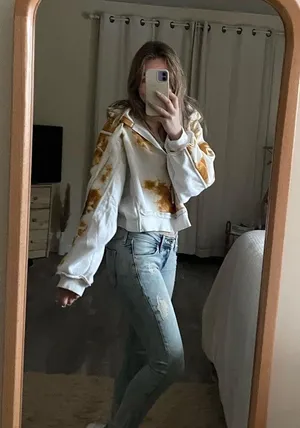 Urban Outfitters Tie Die Cropped Hoodie thumbnail 1