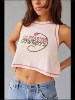 Urban Outfitters Chasing Cowboys Graphic Tank thumbnail 1