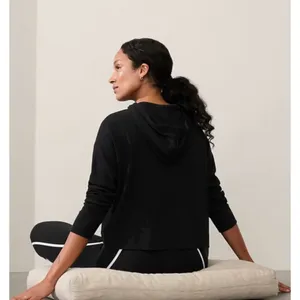 Athleta M Presence Hoodie Black Medium thumbnail 3