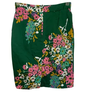ANTHROPOLOGIE ODILLE‎ Abronia Pink Green Floral Cotton Spandex Skirt Small thumbnail 8