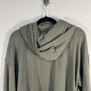 Aerie Womens Oversized Ruched Side Tie Hoodie Olive‎ Green French Terry XL thumbnail 8