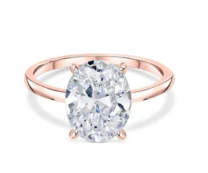 Size 4.5 Oval Modern Gents Diamond Ring thumbnail 1