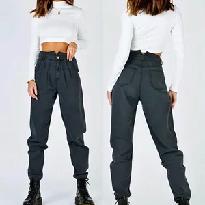 Princess Polly High Waisted Pleat Jeans Washed Black US 4 thumbnail 2