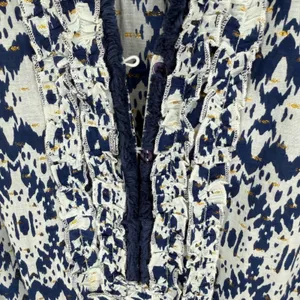 Lola Australia Maxi Dress S Blue White Morocco Ikat Cotton Beach‎ Wedding Guest thumbnail 13