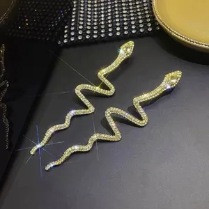 Gold Snake Stud Earrings for Women thumbnail 1