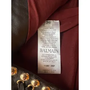 Balmain F17 Runway Skirt Brown Tribal Lamb Leather Fringe Brass Kendall Jenner thumbnail 14