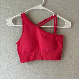 Amazon Women's Red Asymmetrical Bralette thumbnail 1