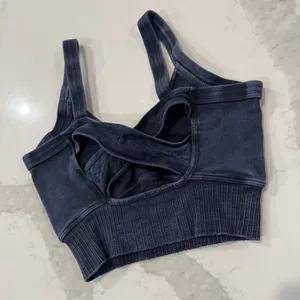 Free People Movement Good Karma ScoopNeck CrossBack Sports Bra Women’s XS/S Gray thumbnail 6