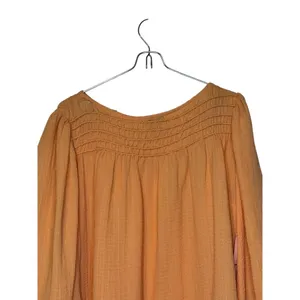 Current Air Women's Top‎ Wide Neck Chest Smocked Boxy Fit Cantaloupe Medium NWT thumbnail 11