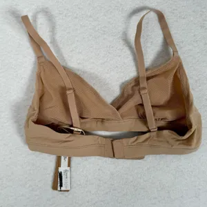 Skims Fits‎ Everybody Crossover Bralette XS Clay Tan Wireless Mesh Soft New thumbnail 2