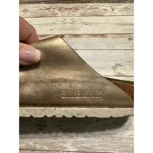 Birkenstock Arizona Soft Footbed Sandal Metallic Size 41 10 Copper Slip-on Boho thumbnail 11