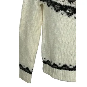 LOFT Ann Taylor Jeweled Wool Alpaca Mohair Mock Neck Sweater Medium thumbnail 5