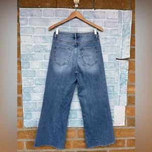 BAYEAS High -Rise Wide Leg Jeans with Frayed Hem size 28 thumbnail 6