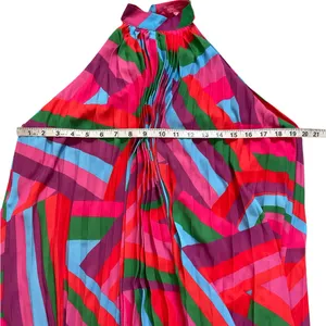 Flying Tomato Halter Neck Pleated Geo Print Mini Dress thumbnail 5