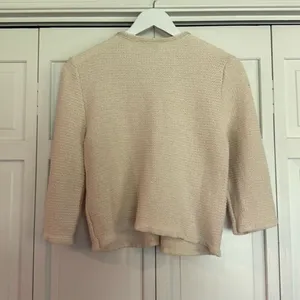 Maria Bellentani ladylike gold button cardigan sweater small thumbnail 5