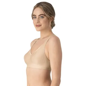 Hanes Womens Wireless Bra Size 2XL Nude Comfort Evolution Moisture Wicking thumbnail 2