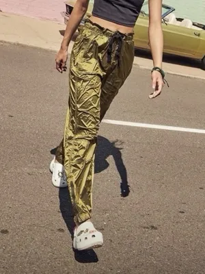 Free People Back To The Future Drawstring Cargo Pants in Green thumbnail 3