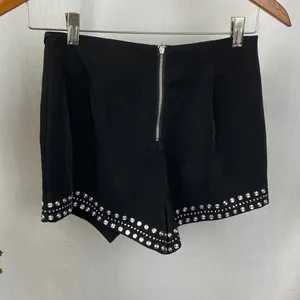 NBD X NAVEN Black Silver Rivet Trim Short Skort Skirt XS thumbnail 3