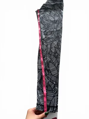 Lululemon Wunder‎ Under Full-On Luon Pant Banana Leaf White Black Size 6 thumbnail 5