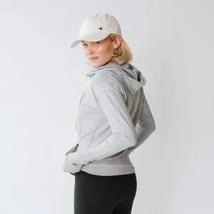 Albion Fit Zip Up Hoodie Sweatshirt Large Black White Stripe thumbnail 2