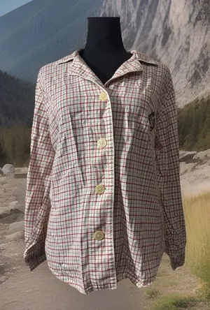 LRL Lauren‎ Ralph Lauren Pajama Top Women's Large Plaid Button Up Long Sleeve thumbnail 1